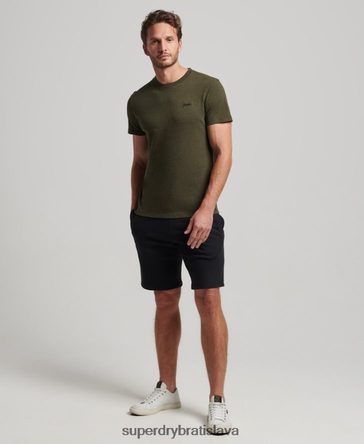 Superdry muži džersejové šortky s vyšívaným vintage logom 6B4ZTR276 oblečenie čierna
