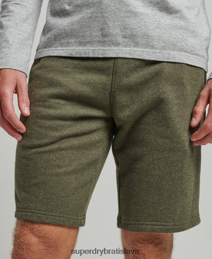 Superdry muži džersejové šortky s vyšívaným vintage logom 6B4ZTR289 oblečenie kaki