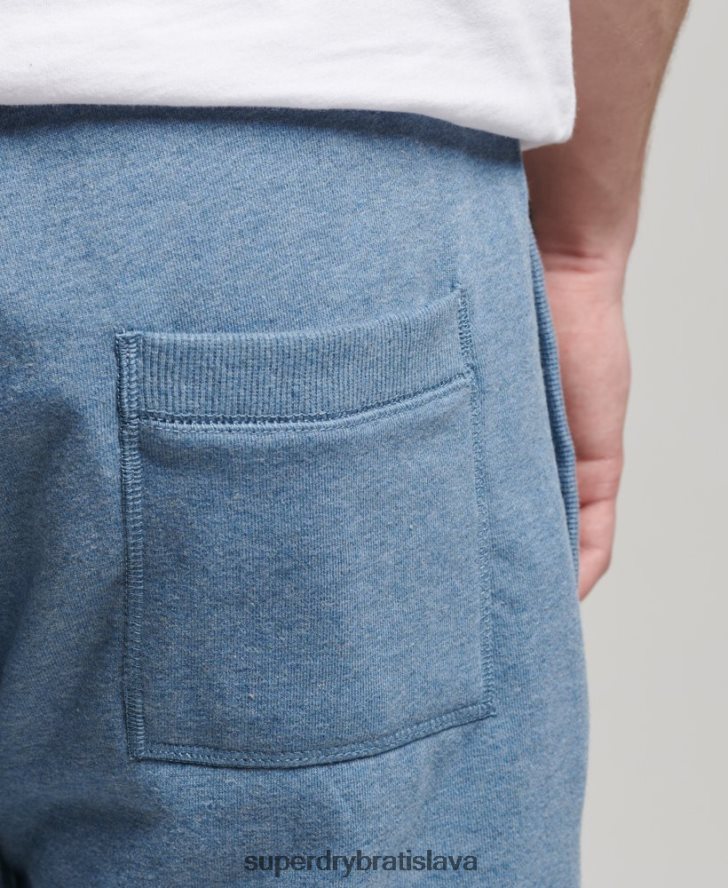 Superdry muži džersejové šortky s vyšívaným vintage logom 6B4ZTR320 oblečenie svetlo modrá