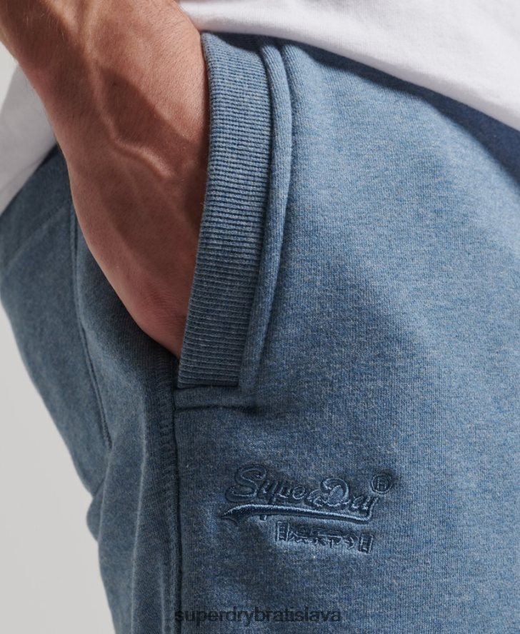 Superdry muži džersejové šortky s vyšívaným vintage logom 6B4ZTR320 oblečenie svetlo modrá