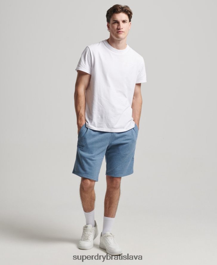 Superdry muži džersejové šortky s vyšívaným vintage logom 6B4ZTR320 oblečenie svetlo modrá