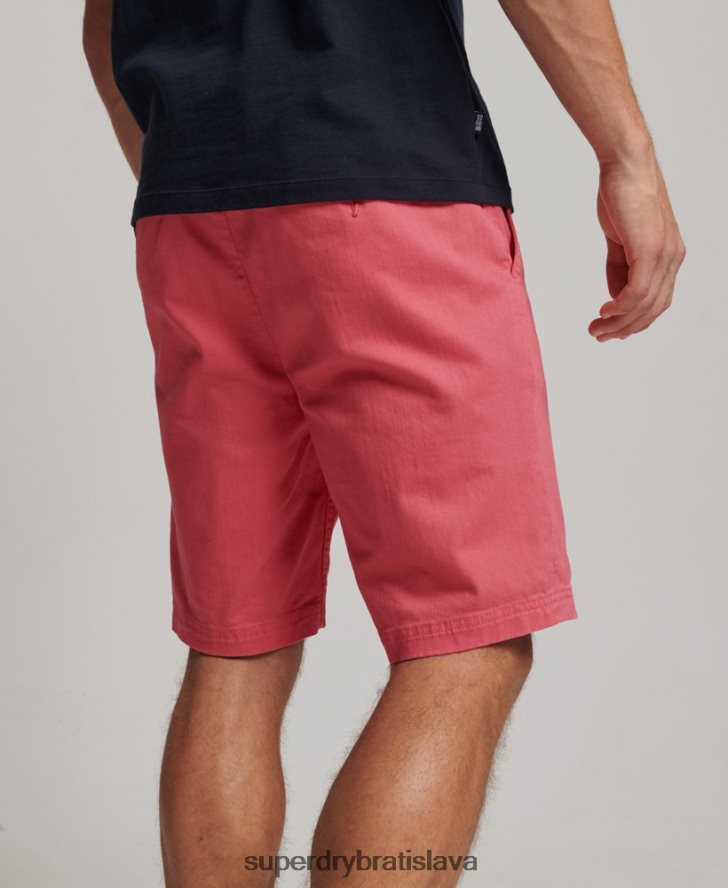 Superdry muži dôstojnícke chino šortky 6B4ZTR71 oblečenie Ružová
