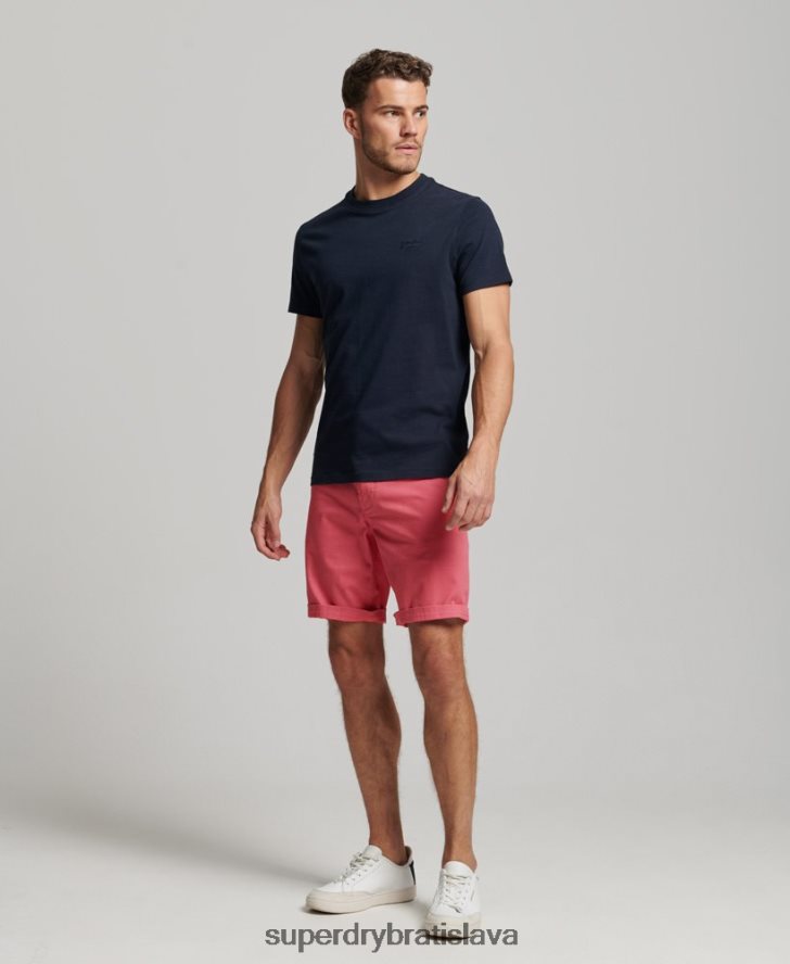 Superdry muži dôstojnícke chino šortky 6B4ZTR71 oblečenie Ružová