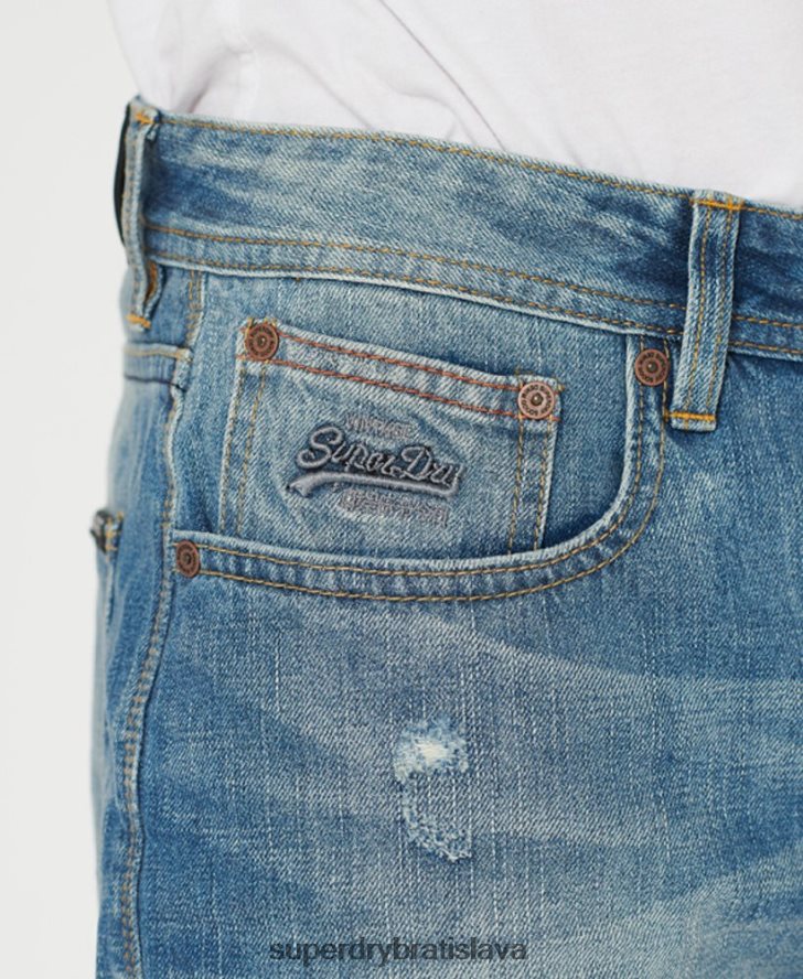 Superdry muži dôstojnícke tenké šortky 6B4ZTR384 oblečenie džínsy