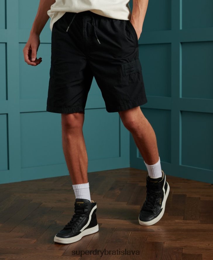 Superdry muži úžitkové nákladné šortky 6B4ZTR382 oblečenie čierna