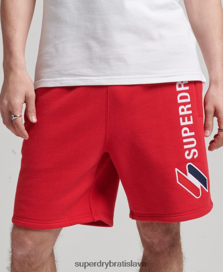 Superdry muži kód nášivka tepláky 6B4ZTR366 oblečenie červená