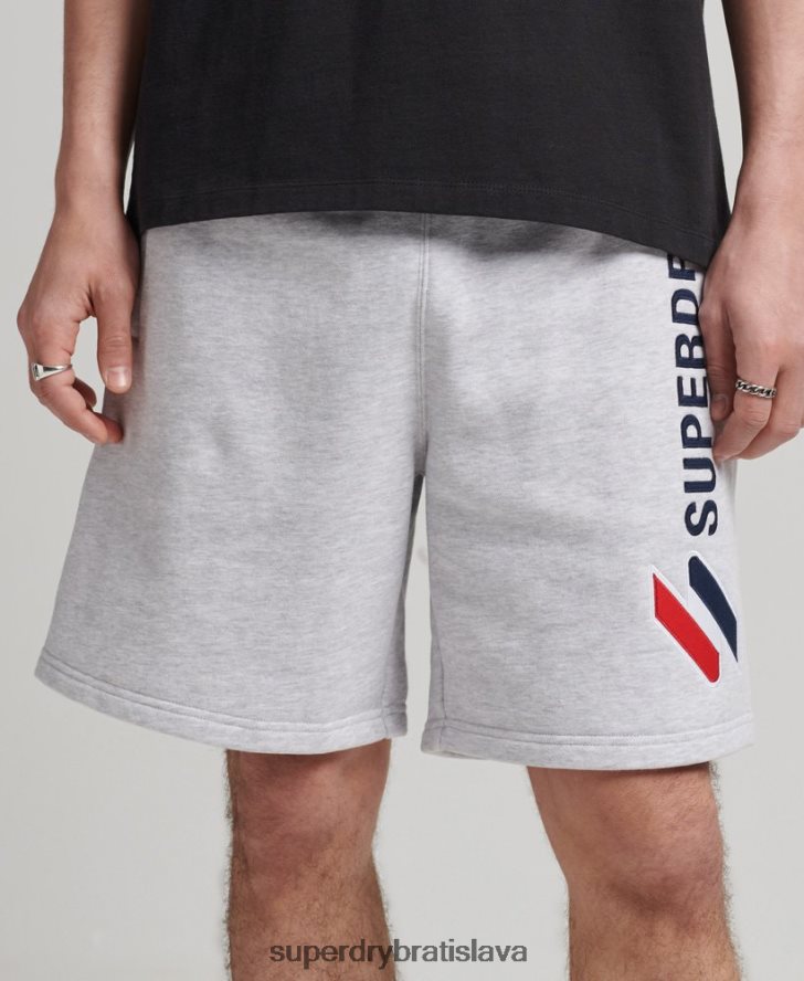 Superdry muži kód nášivka tepláky 6B4ZTR374 oblečenie sivá
