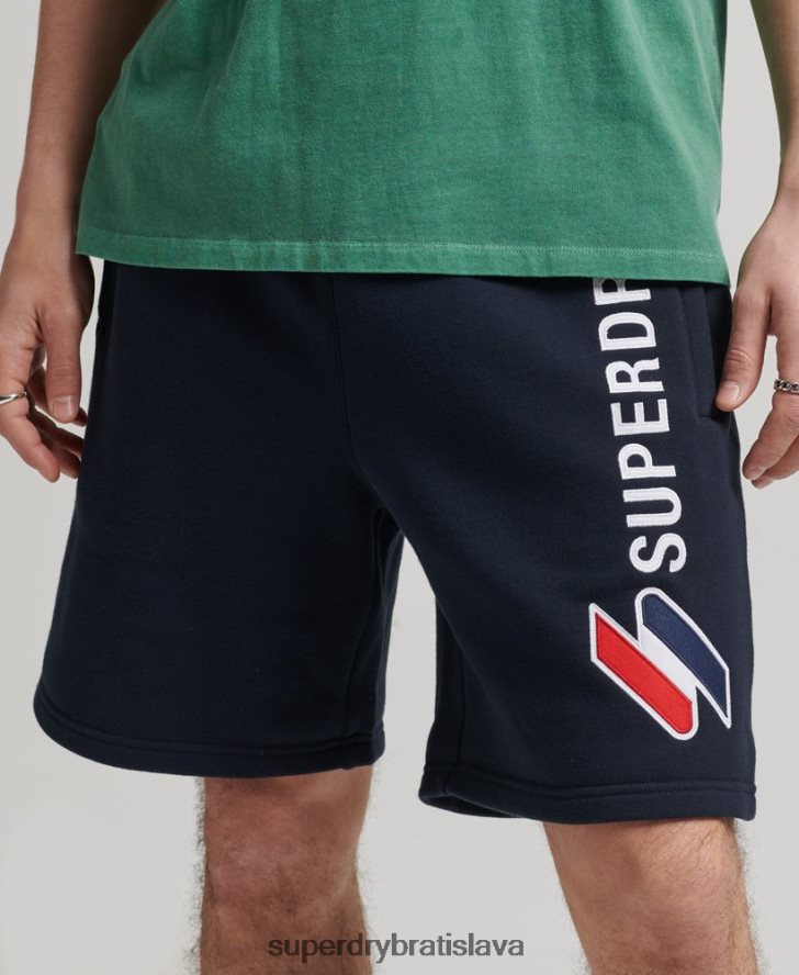 Superdry muži kód nášivka tepláky 6B4ZTR380 oblečenie námorníctvo