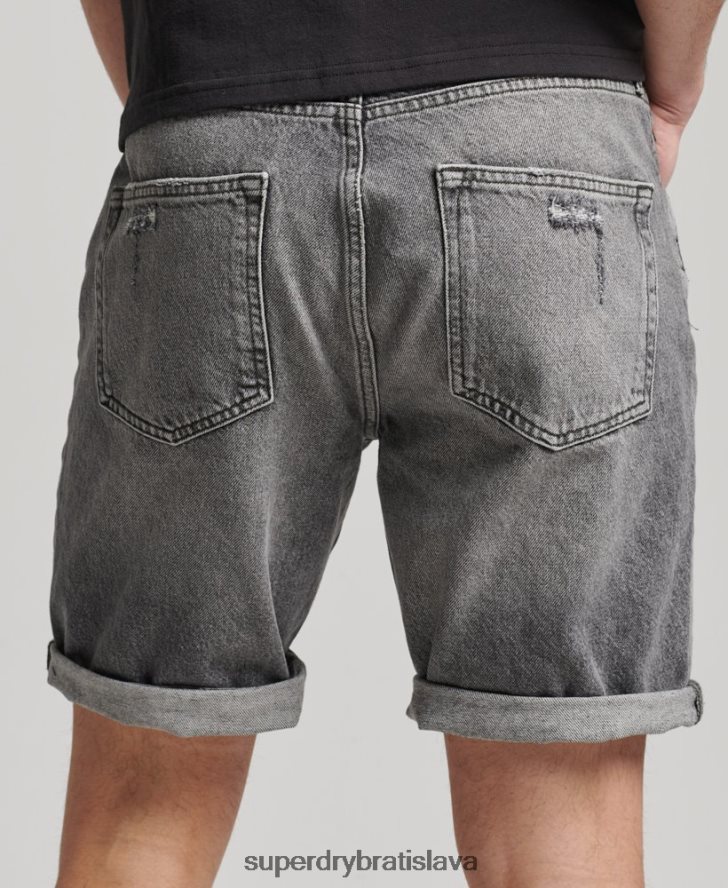 Superdry muži organická bavlna vintage rovné krátke 6B4ZTR278 oblečenie sivá