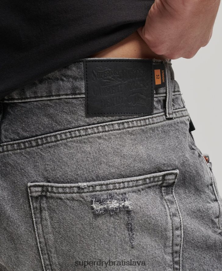 Superdry muži organická bavlna vintage rovné krátke 6B4ZTR278 oblečenie sivá