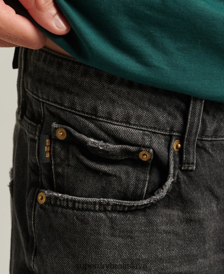 Superdry muži organická bavlna vintage rovné krátke 6B4ZTR280 oblečenie čierna