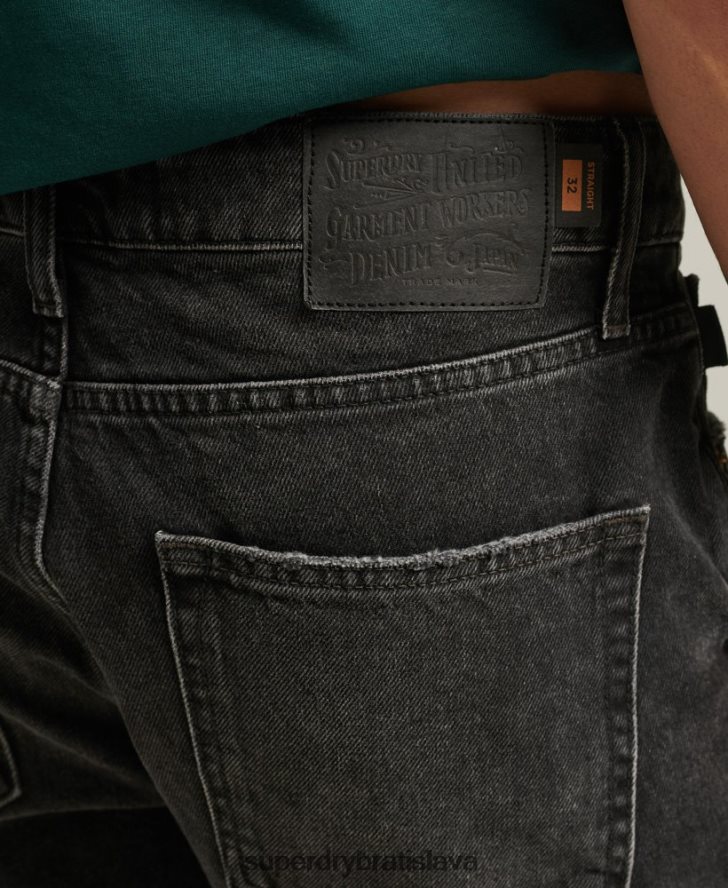 Superdry muži organická bavlna vintage rovné krátke 6B4ZTR280 oblečenie čierna