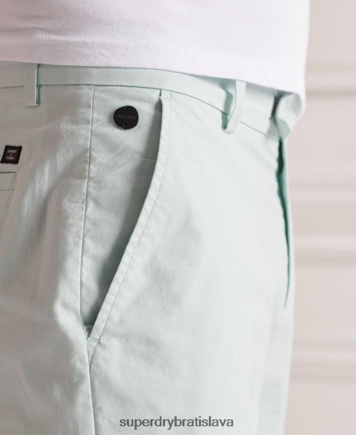 Superdry muži papierové chino šortky 6B4ZTR6494 oblečenie svetlo modrá