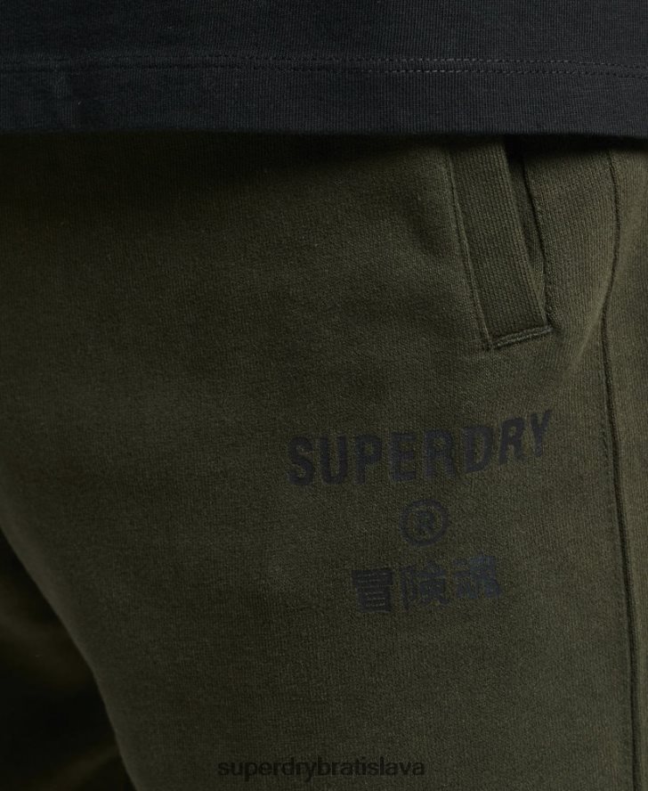 Superdry muži športové šortky code core 6B4ZTR359 oblečenie kaki