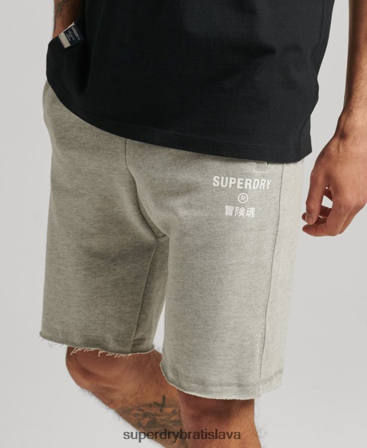 Superdry muži športové šortky code core 6B4ZTR378 oblečenie sivá