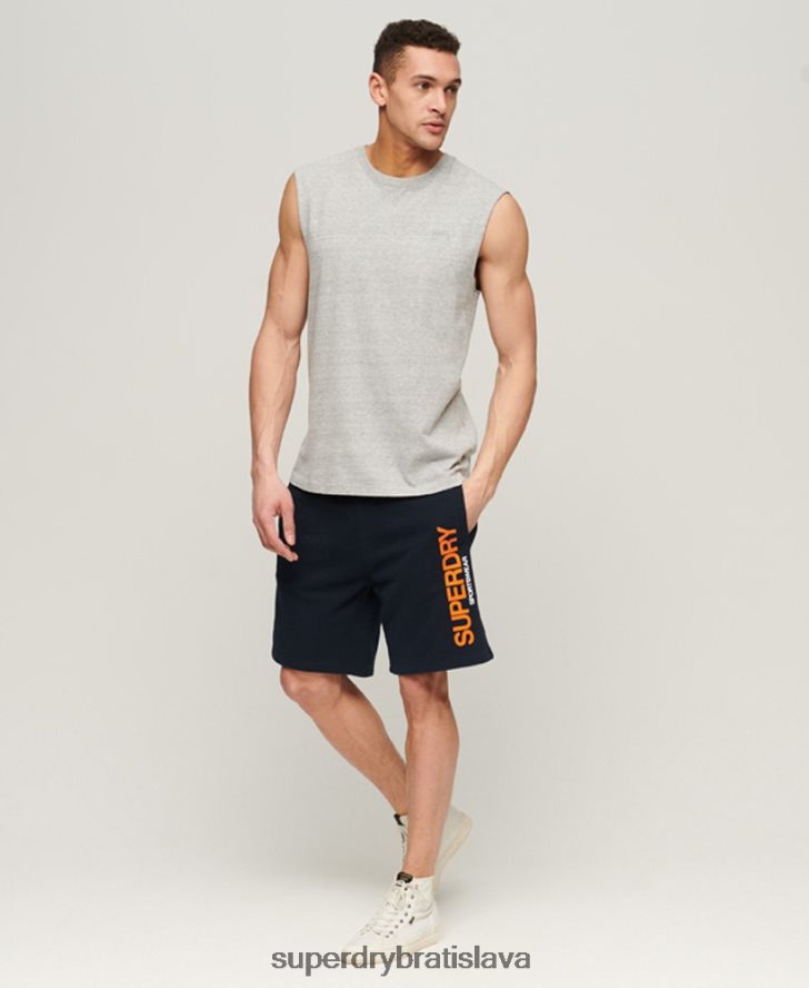Superdry muži športové voľné šortky 6B4ZTR296 oblečenie námorníctvo