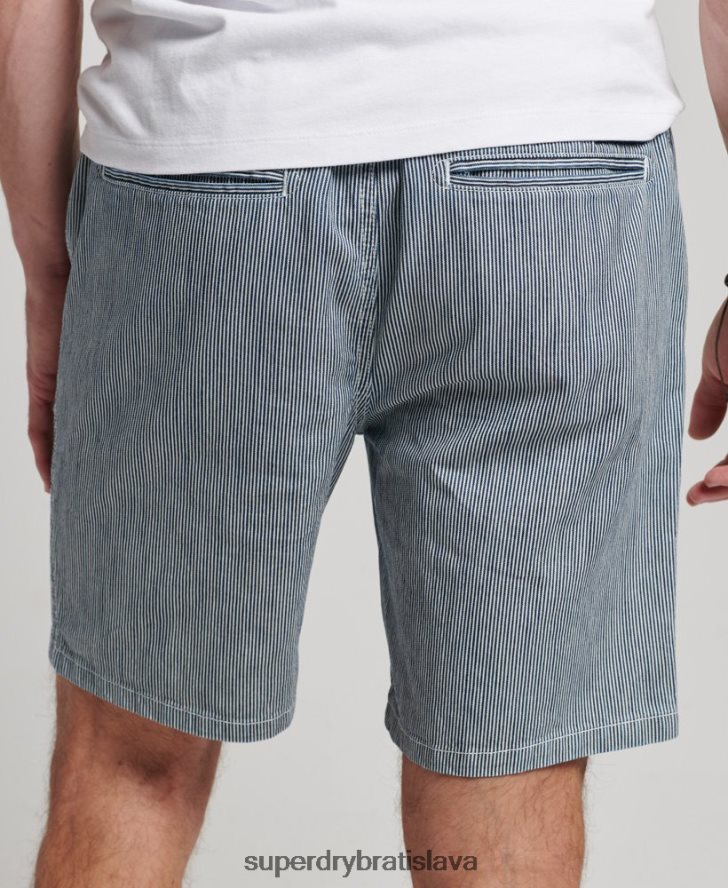 Superdry muži prefarbené šortky 6B4ZTR259 oblečenie svetlo modrá