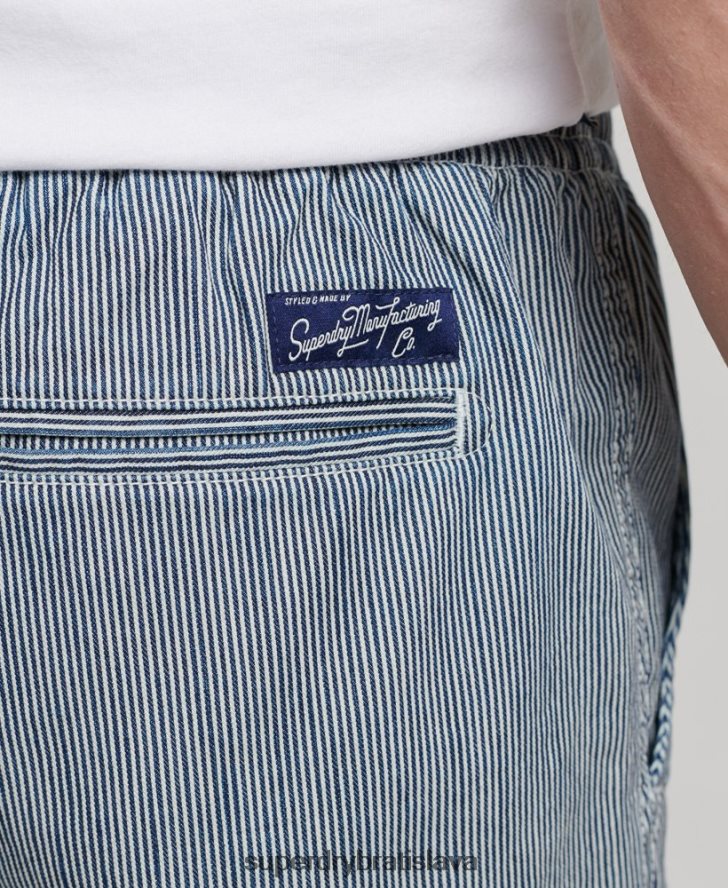 Superdry muži prefarbené šortky 6B4ZTR259 oblečenie svetlo modrá