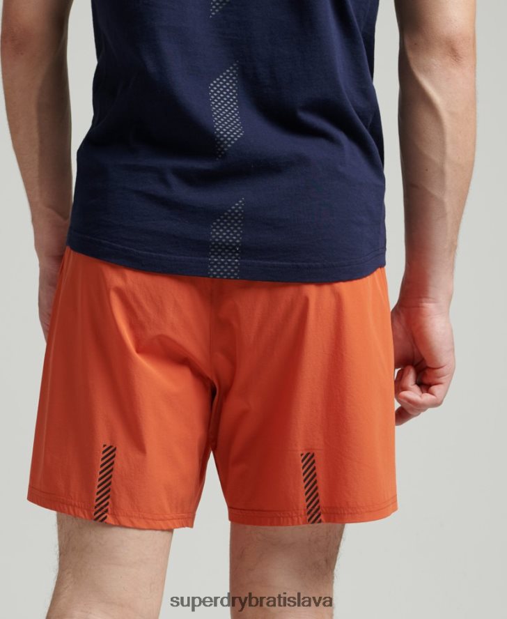 Superdry muži prevádzkovať prémiové šortky 6B4ZTR5359 oblečenie oranžová