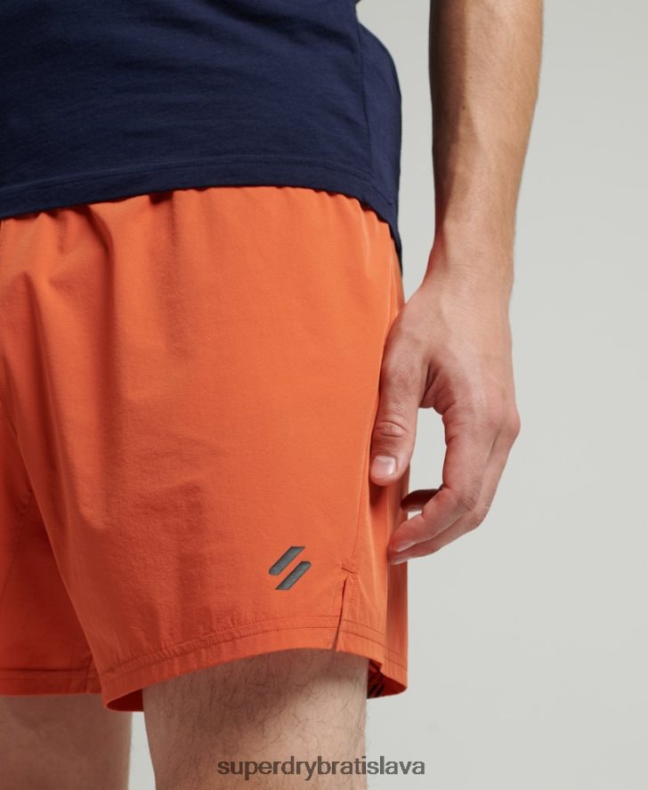 Superdry muži prevádzkovať prémiové šortky 6B4ZTR5359 oblečenie oranžová
