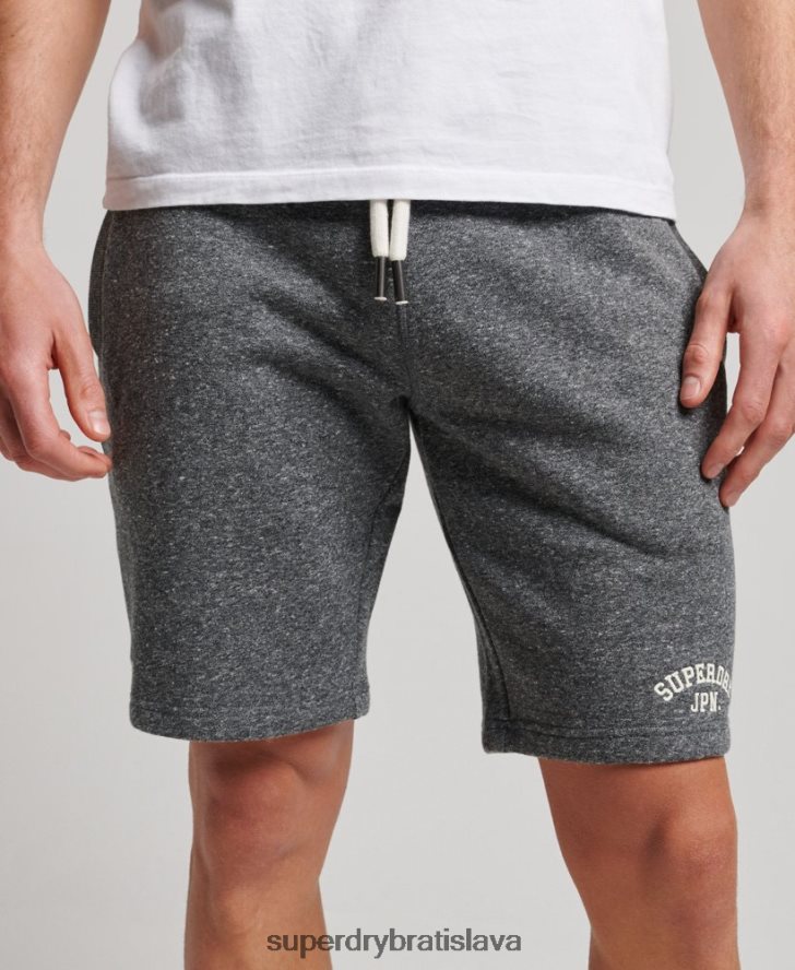Superdry muži ročník športové šortky do telocvične 6B4ZTR332 oblečenie tmavošedý