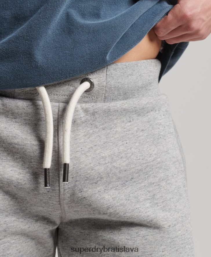 Superdry muži ročník športové šortky do telocvične 6B4ZTR94 oblečenie sivá