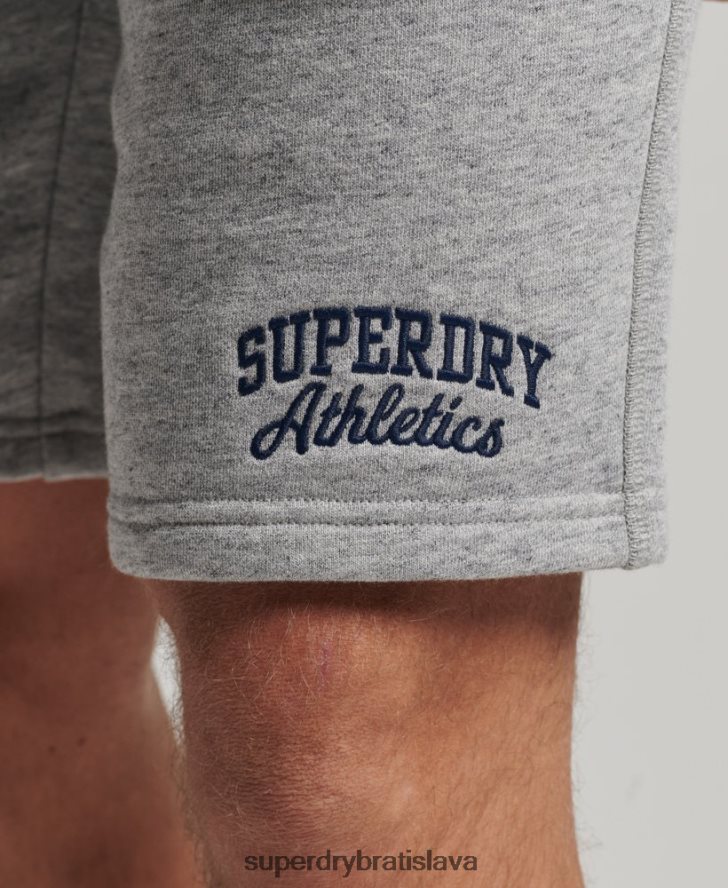 Superdry muži ročník športové šortky do telocvične 6B4ZTR94 oblečenie sivá