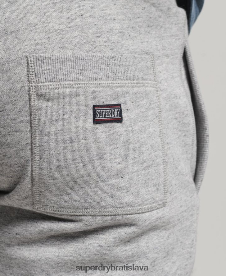 Superdry muži ročník športové šortky do telocvične 6B4ZTR94 oblečenie sivá