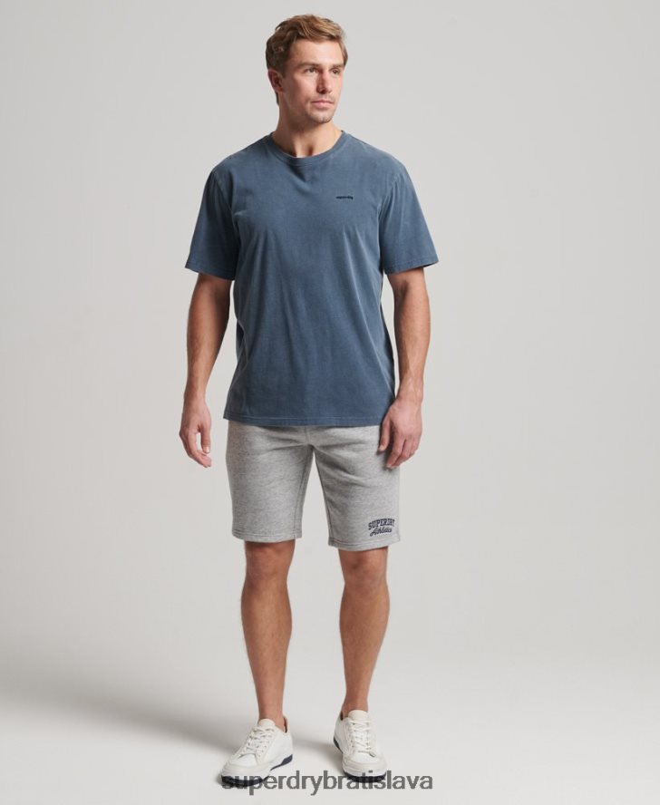 Superdry muži ročník športové šortky do telocvične 6B4ZTR94 oblečenie sivá