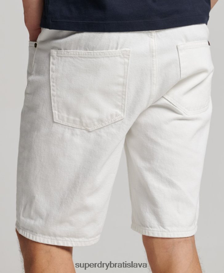Superdry muži rovné šortky 6B4ZTR52 oblečenie biely