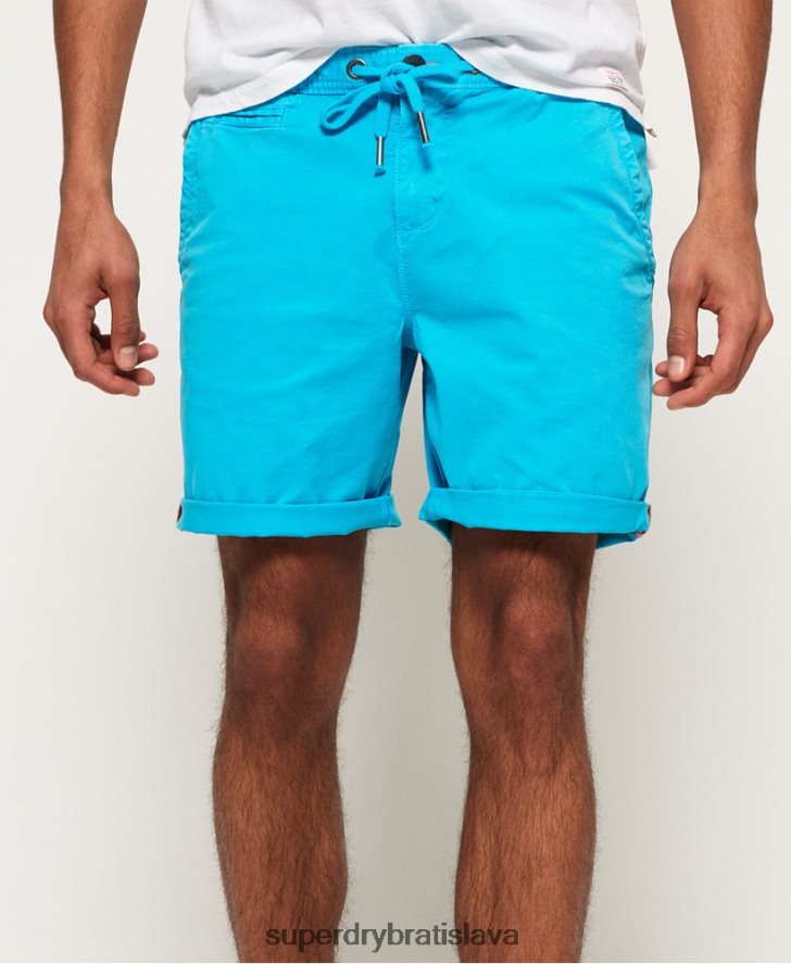 Superdry muži spálené šortky 6B4ZTR376 oblečenie svetlo modrá
