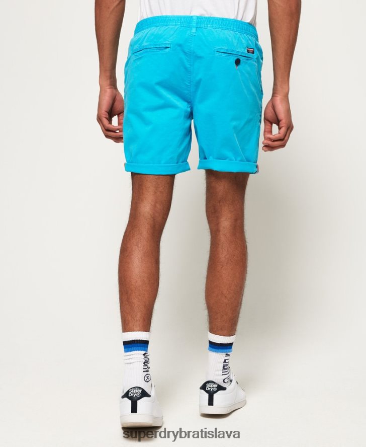 Superdry muži spálené šortky 6B4ZTR376 oblečenie svetlo modrá