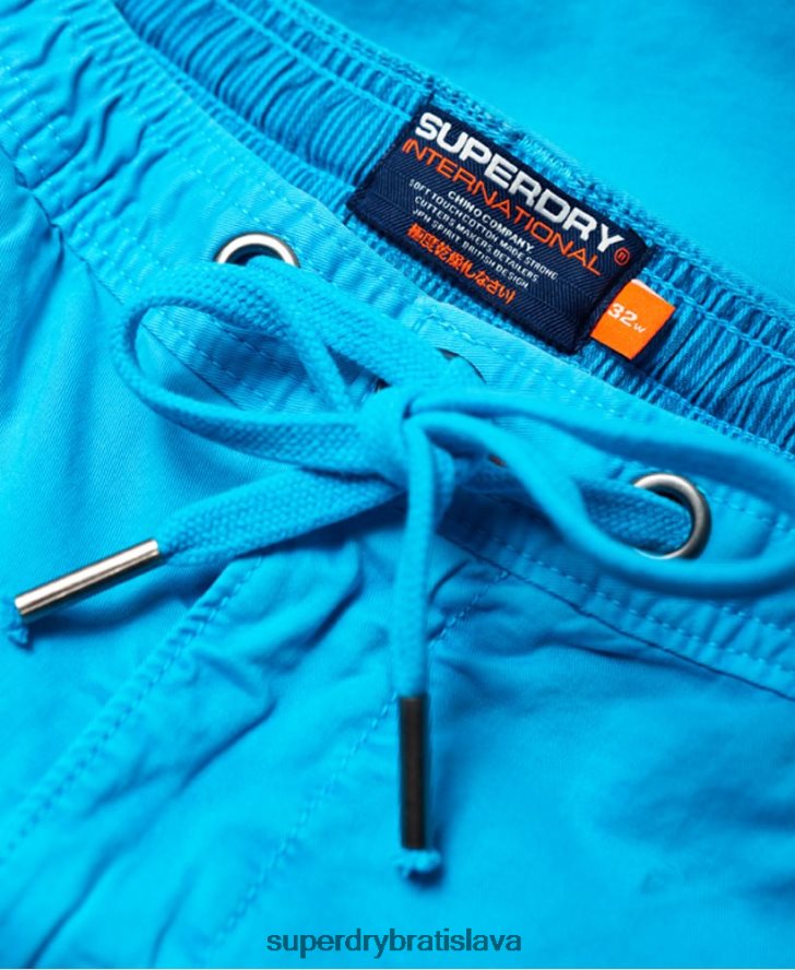 Superdry muži spálené šortky 6B4ZTR376 oblečenie svetlo modrá