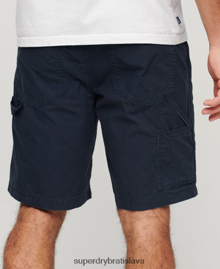 Superdry muži tesárske šortky 6B4ZTR45 oblečenie námorníctvo