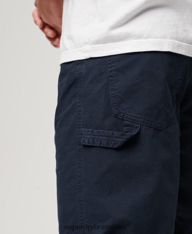Superdry muži tesárske šortky 6B4ZTR45 oblečenie námorníctvo