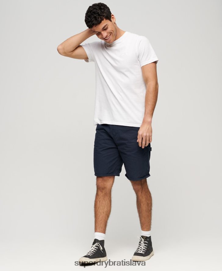Superdry muži tesárske šortky 6B4ZTR45 oblečenie námorníctvo