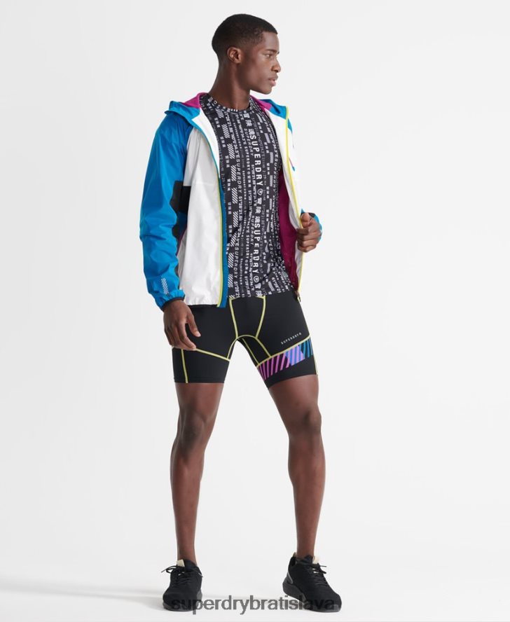 Superdry muži tréningové energetické ľadové šortky 6B4ZTR381 oblečenie čierna