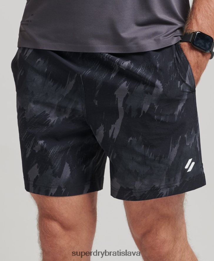 Superdry muži viacšportové šortky z jadra 6B4ZTR333 oblečenie tmavošedý