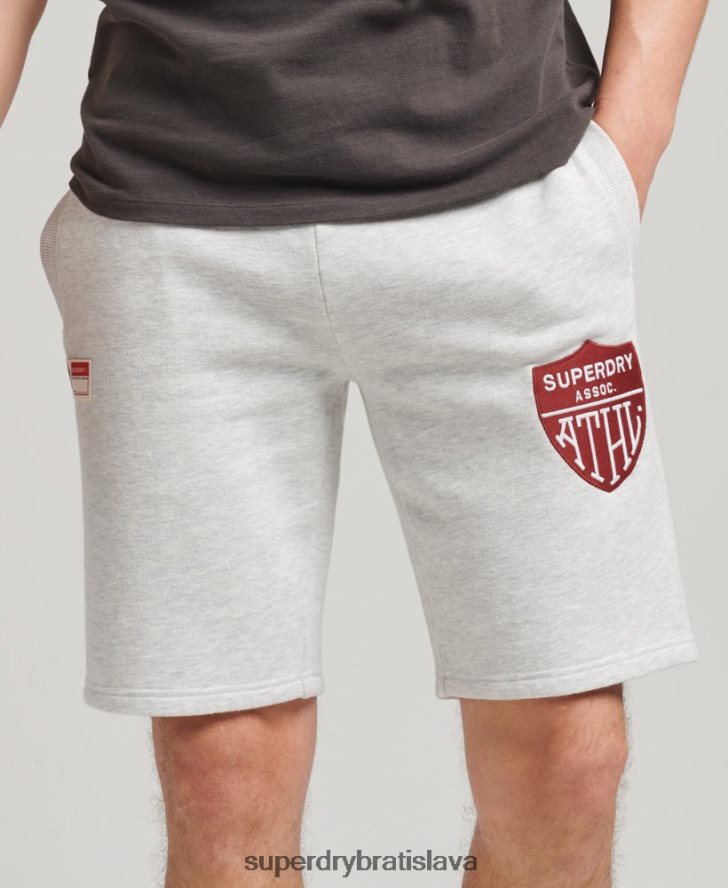 Superdry muži vintage atletické šortky 6B4ZTR362 oblečenie svetlo šedá