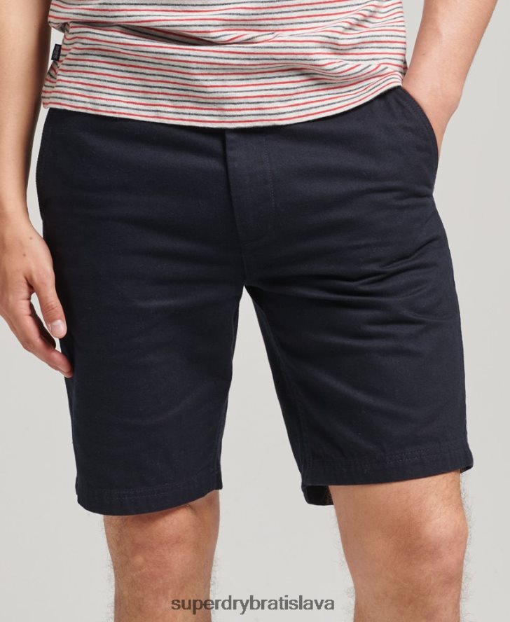 Superdry muži vintage dôstojnícke chino šortky 6B4ZTR306 oblečenie námorníctvo