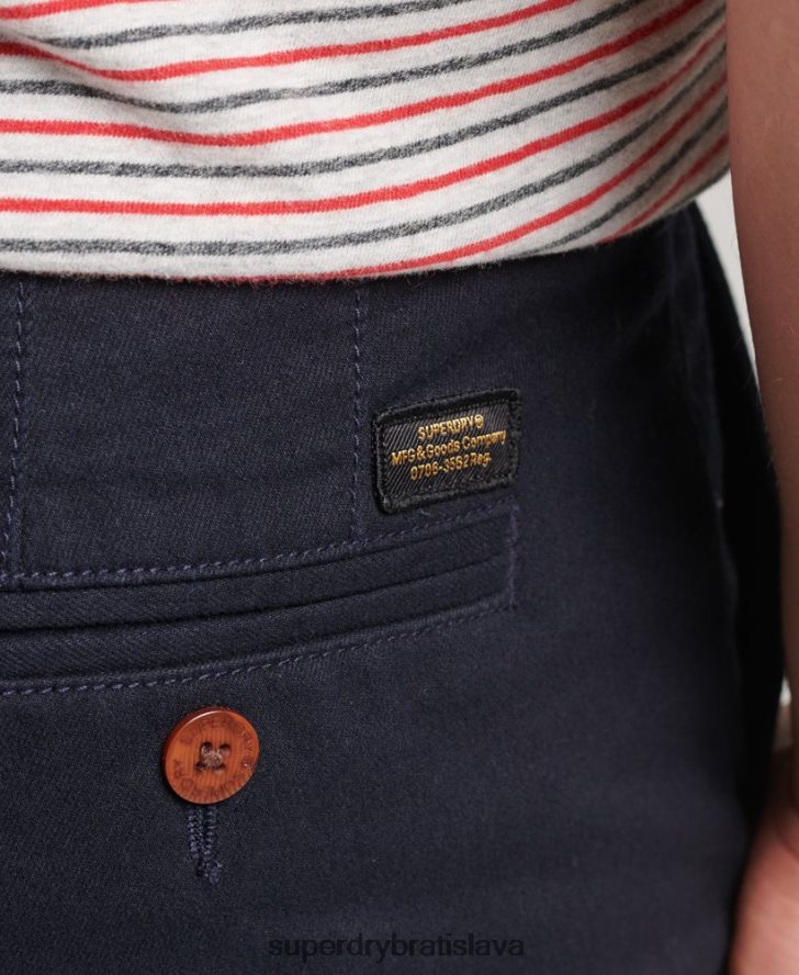 Superdry muži vintage dôstojnícke chino šortky 6B4ZTR306 oblečenie námorníctvo