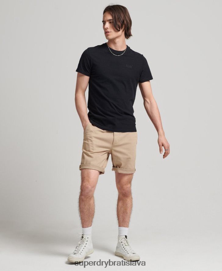 Superdry muži vintage dôstojnícke chino šortky 6B4ZTR307 oblečenie krém