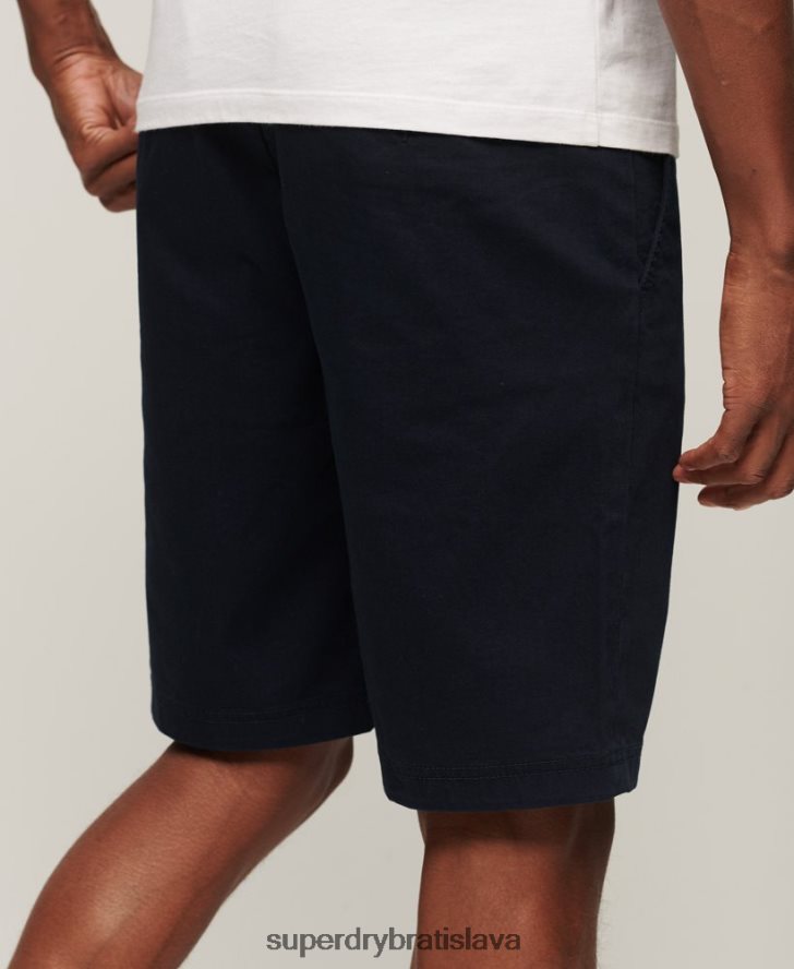 Superdry muži vintage dôstojnícke chino šortky 6B4ZTR73 oblečenie námorníctvo