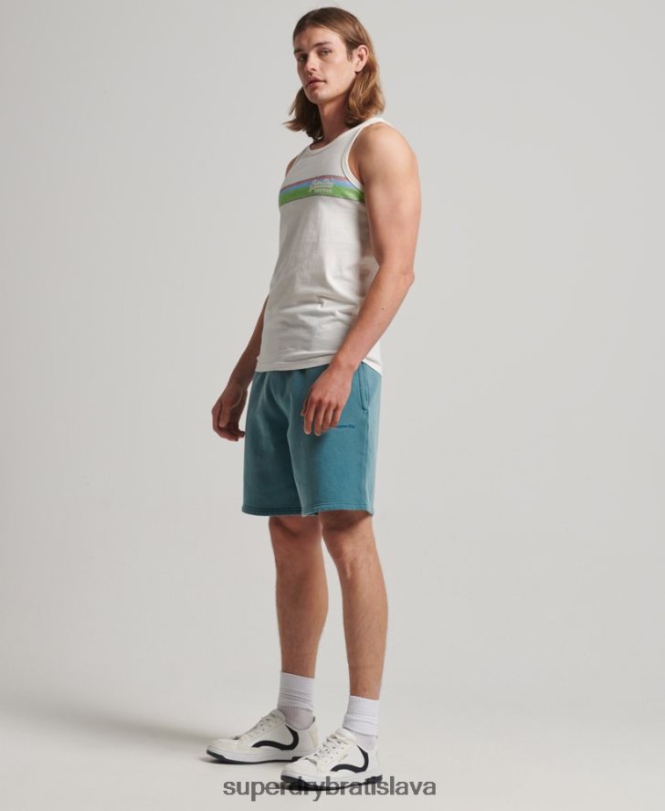 Superdry muži vintage mark šortky 6B4ZTR281 oblečenie tyrkysová