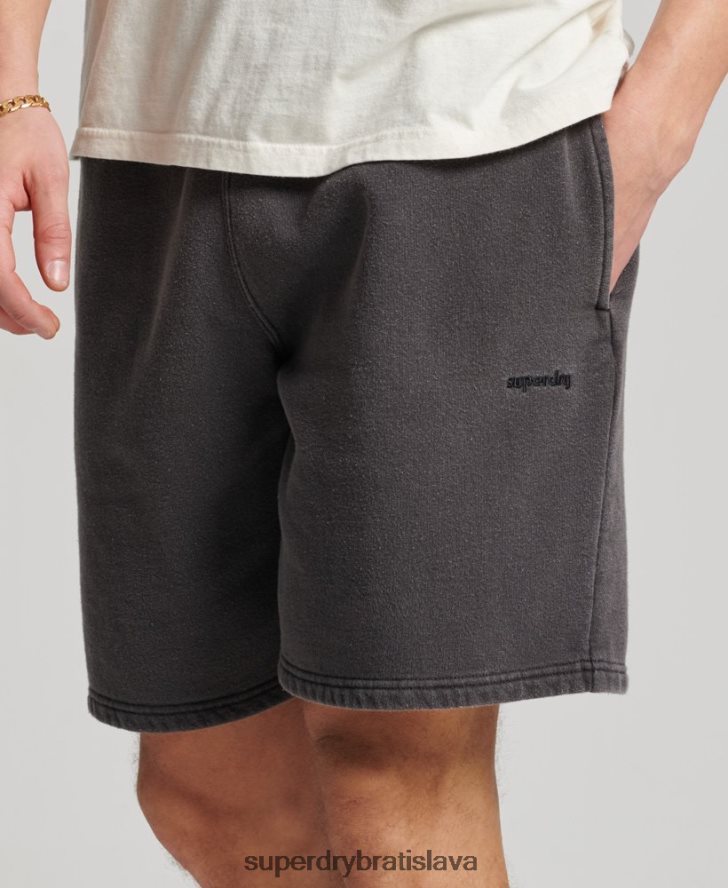Superdry muži vintage mark šortky 6B4ZTR293 oblečenie tmavošedý