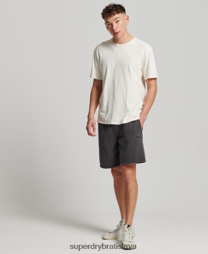 Superdry muži vintage mark šortky 6B4ZTR293 oblečenie tmavošedý