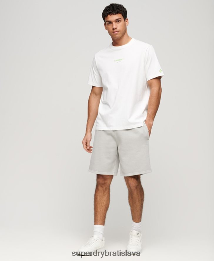 Superdry muži vintage mark šortky 6B4ZTR297 oblečenie svetlo šedá