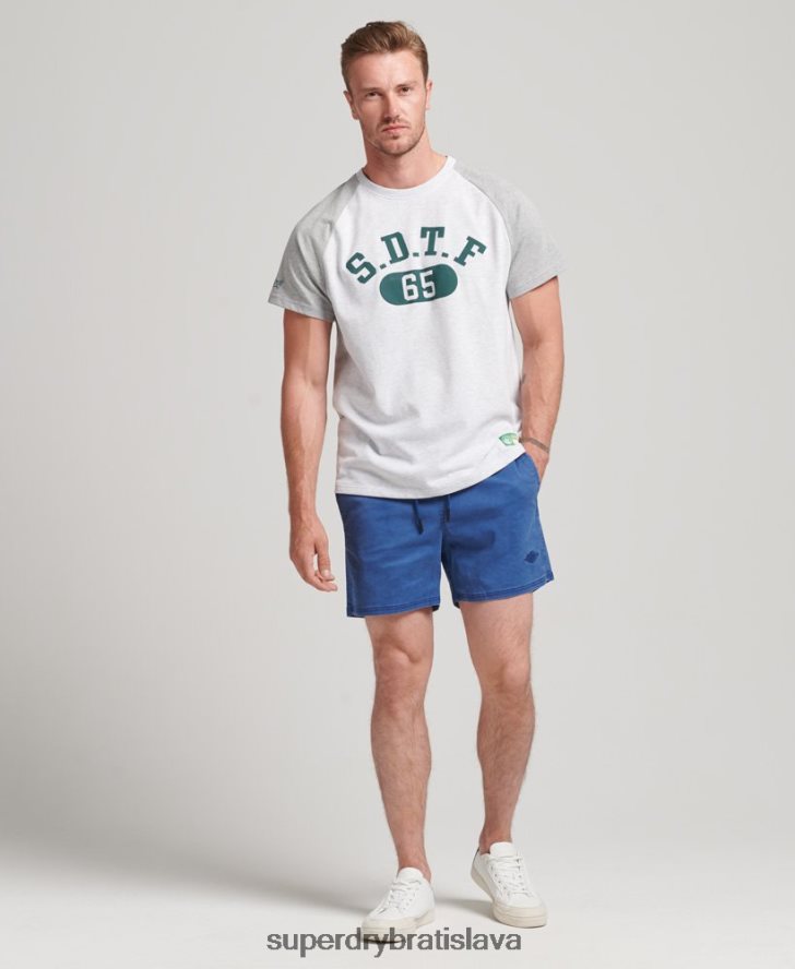 Superdry muži vintage pracie šortky 6B4ZTR379 oblečenie Modrá