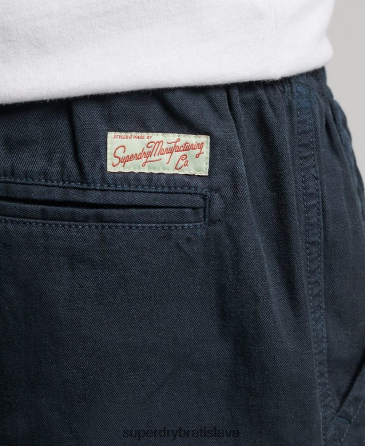 Superdry muži vintage prefarbené šortky 6B4ZTR257 oblečenie námorníctvo