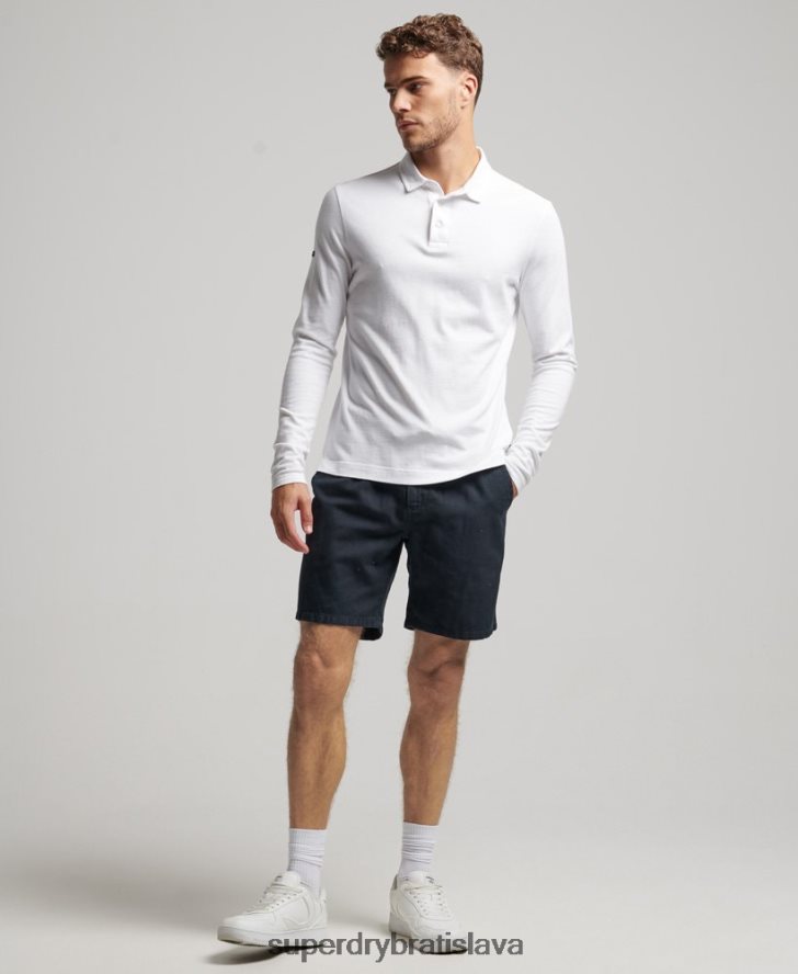 Superdry muži vintage prefarbené šortky 6B4ZTR257 oblečenie námorníctvo